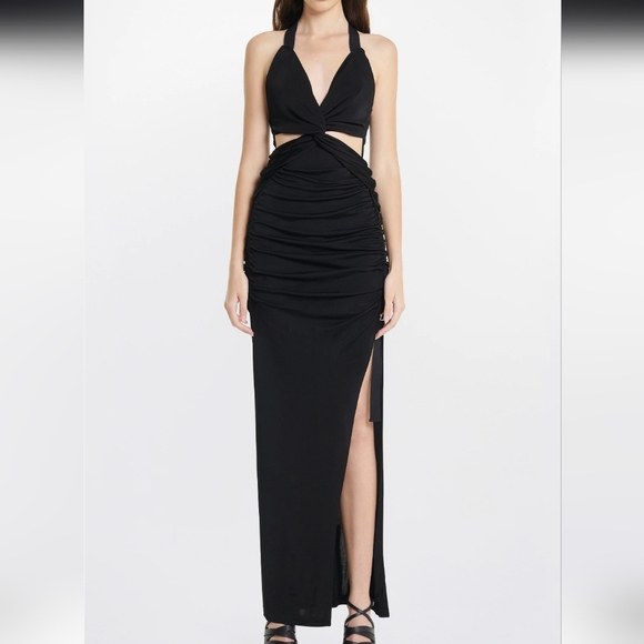 NWT DION LEE BACK VERTEX TWIST MIDI DRESS AU14 - Picture 1 of 16